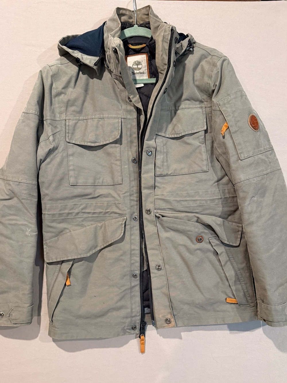 Timberland Layering System 3 in 1 Field Jacket – S, Olive Green, Hooded